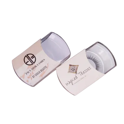 Custom Round Plastic Cases Eyelashes Paper Box