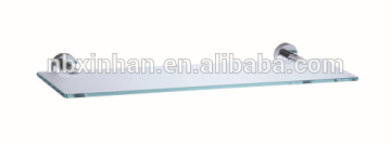 wall fitting bathroom accessories,elegant stylish chrome plating solid brass glass shelf