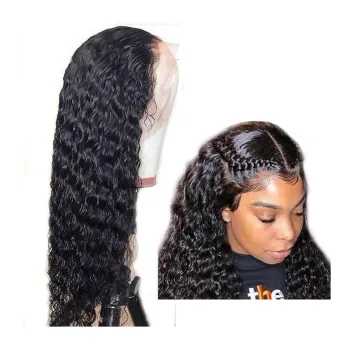 10A Top Quality Cuticle Aligned Virgin Mongolian Kinky Curly Hair Wig Wholesale Price Full 13*4 HD Frontal Human Hair Lace Wig