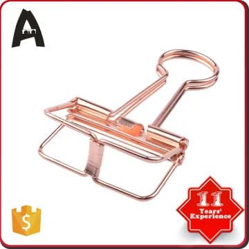 32mm creative metal hollow rose gold inch Binder Clips office binder clip
