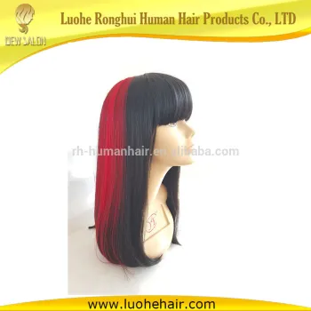 High quality high temperature fiber two tone color synthetic pary wigs