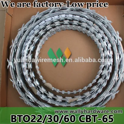 Alambre Concertina Galvanizado Tipo Navajas 450mm