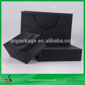 Sinicline Black Matte Paper Bag Blank Paper bag