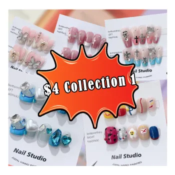 Custom Design NEBX 2024 Acrylic Press-On Nail Set: 10 Pieces in XS, X, M, L Sizes