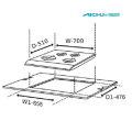 Glen 4 Burners Built In Glass Hob