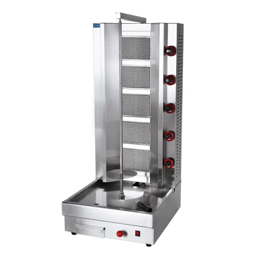 Automatic Stainless Steel Kebab Grill & Shawarma Machine with 5-Burners
