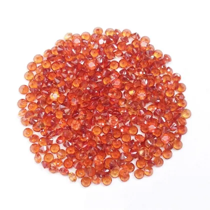 Natural Fanta Garnet Orange Round Loose Gems Wholesale
