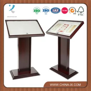 Floor Standing Wood Enclosed Bulletin Board
