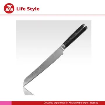 Damascus bread knife