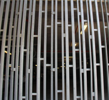 Metal screen in the living room