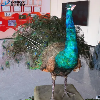 Real Peacock Feathers Animatronic Peacock for Sale