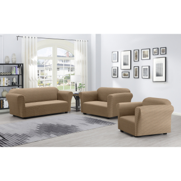 Hot Sale 3-Piece Solid Jacquard Elastic Stretch Luxury Sofa Cover Set - Slipcover & Furniture Protector (3+2+1)