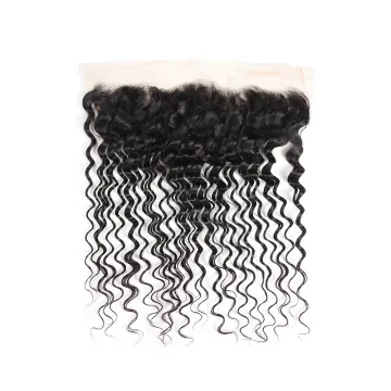 Hair Closure Pre Plucked Deep Wave  Raw Indian 13x6 Swiss Hd Lace Frontal 100% Virgin Remy Human Hair 1 Piece Hd Closure