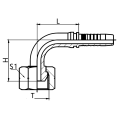 90 Degree BSP FeMale 60 Degree Cone Fittings