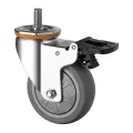 OEM 5inch Chrome Steel TPR Caster Wheel