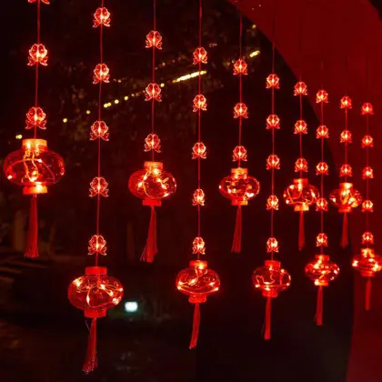 2023 Chinese New Year Red Lantern String Lights