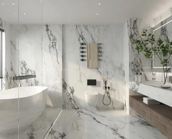 China Suppliers: Polished Sintered Stone Slabs for Bathroom Decor