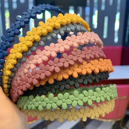 Plum Candy Color Women's Face Wash Headband Resin Hair Accessories