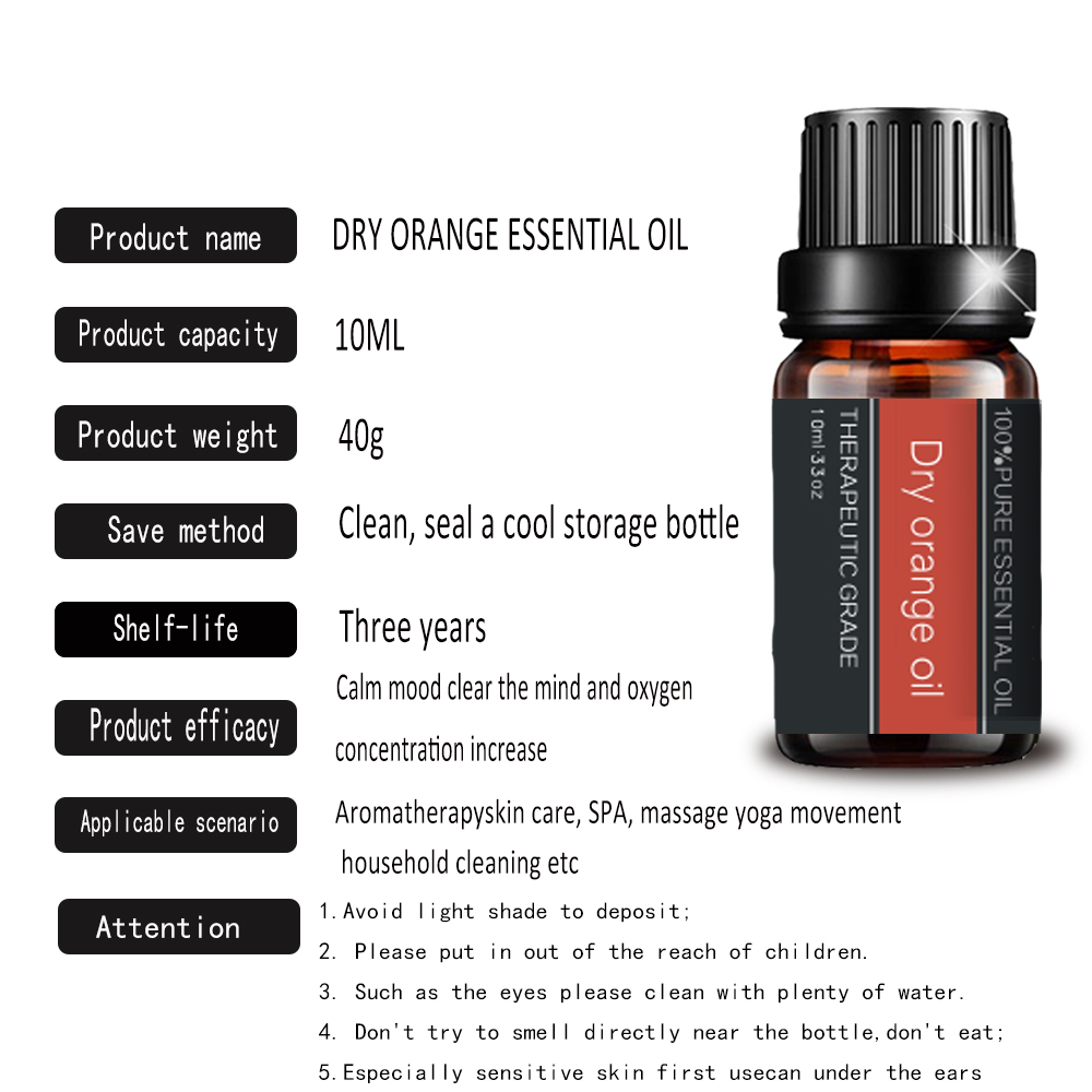 High Quality Dry Orange Essential Oil For Skincare