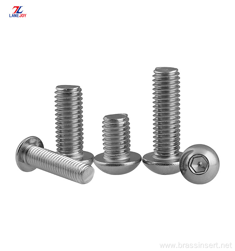 British And American Round Head Hex Screws