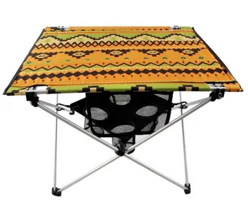 Portable Folding Camp Table with Cup Holders - Modern Lightweight Desk for Hiking and Picnics (Made in China)