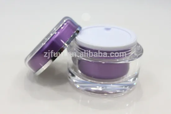 Beautiful round clear acrylic container jars cosmetic 30ml plastic container packaging bottles cream jars