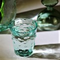 Verre de coup recyclée avec pincement et bouche irrégulière