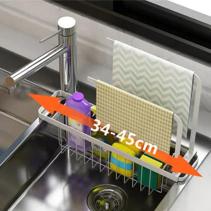 Drain Rack Storage Sink Organizer Rack Kitchen Soap Sponge Brush Holder Shelf Sink Storage Basket Home Accessories