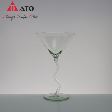ATO -Tabletop Leadfreie Kristallstamm Martini Glass Becher