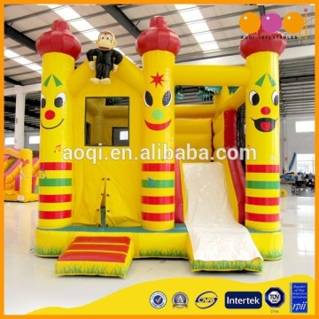 Mini yellow inflatable jumping castle and slides/inflatable super slide
