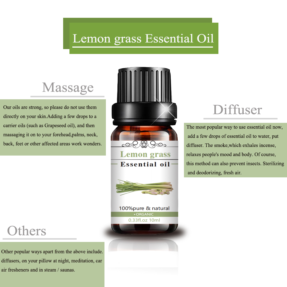 Custom Natural 100% Pure Gift Set Lemon Grass Essential Oil