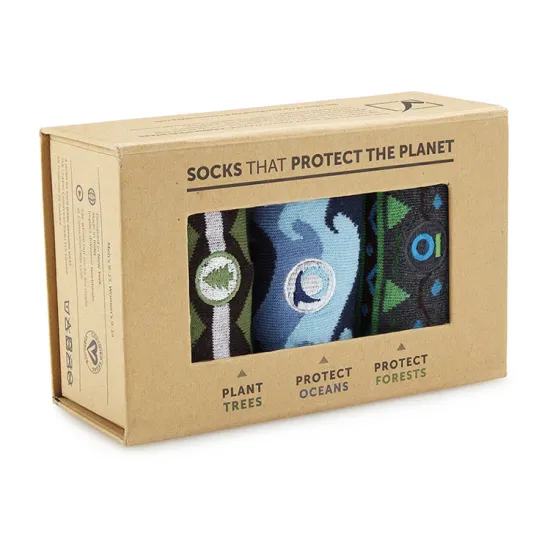 100% recyclable cardboard sock gift shipping boxes