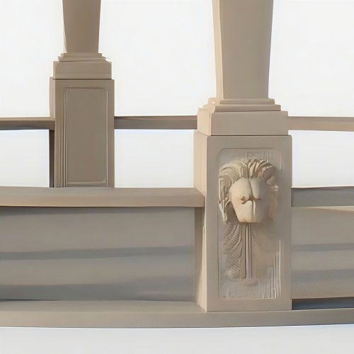 Luxury Marble Gazebo adorned with Caryatid Columns