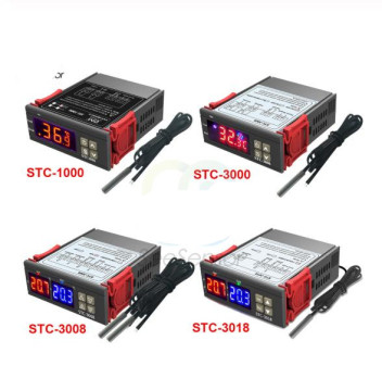 12V/24V/110-220V Digital Display LED Temperature Controllers: STC-1000, STC-3000, STC-3008, STC-3018