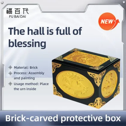 Customizable Fulu Mantang Urn Protection with Lucky Reliefs