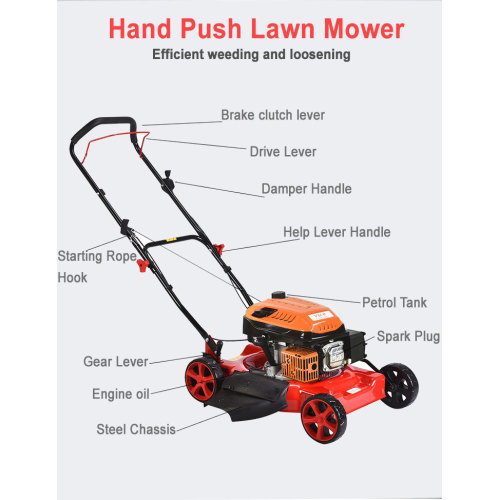 22inch hand push garden tools and lawn mower