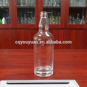 Flint glass empty 700ml glass bottle for whiskey