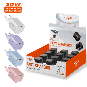 Toocki 20W Gan Wall Charger: Tragbares PD/QC-Schnellladegerät mit Typ-C für iPhone 15