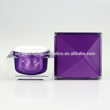 Luxury 50ML Cosmetic Acrylic Jar Cream Square 50ML Jar