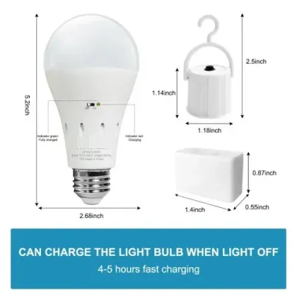 Portable Cordless Charging Emergency Bulb Recharge Bulb