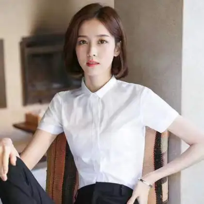 lady solid blouse shirt printed shirt office shirt