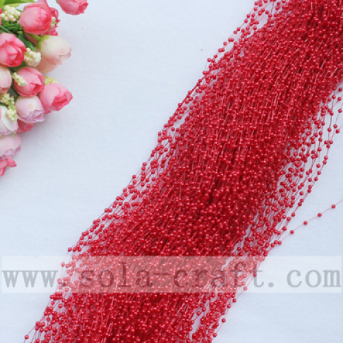 Mix Color 3MM Plastic Pearl Garland Curtains for Wedding Centerpiece Decoration Craft DIY