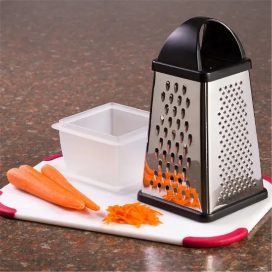 stainless steel blades 4 sides fruits vegetables slicer food box cheese grater with storage container