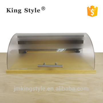 Trade Assrance Eco-friendly Bamboo and clear Bread box