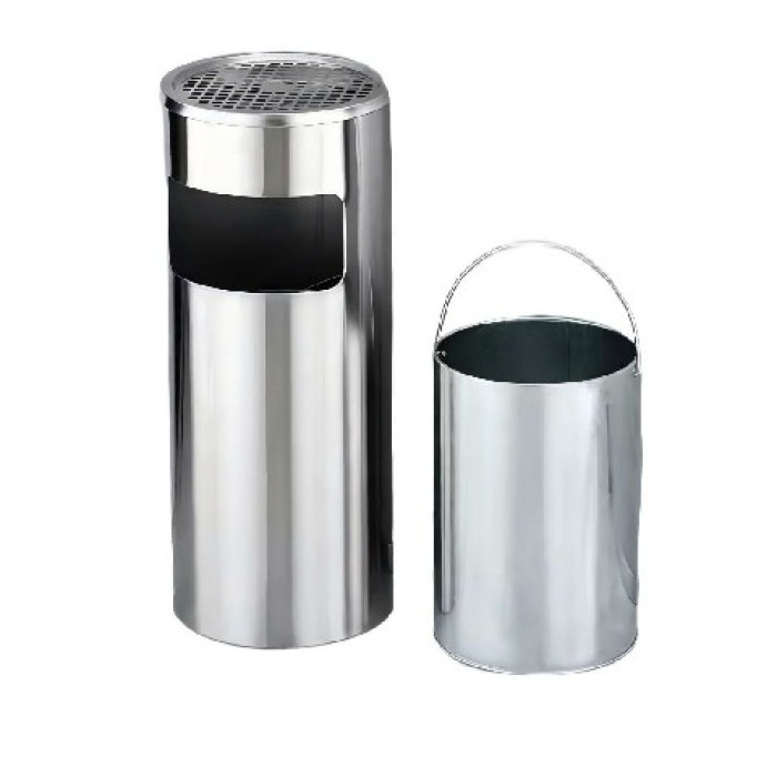 Robuster Outdoor-Mülleimer mit Deckel