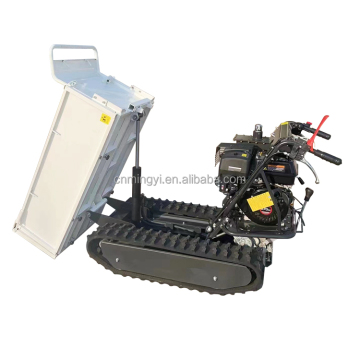 Crawler Dumper: เครื่องยนต์เบนซิน/ดีเซลขับเคลื่อนด้วยเครื่องยนต์, รถเข็นขนาดเล็กแทร็กยางสำหรับการขนส่งที่มีประสิทธิภาพและการจัดการวัสดุ