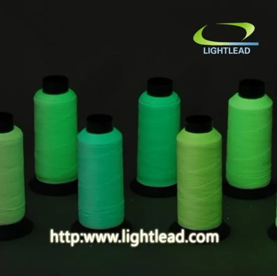 For decorative clothes glow in the dark embroidery thread