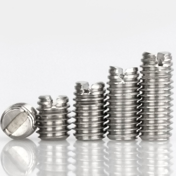Nikel bersalut DIN 551 set skru: saiz M3 hingga M8 dalam keluli, titanium, keluli tahan karat, tembaga, aluminium, dan gangsa