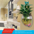 Pote elegante de acrílico transparente com design de aquário