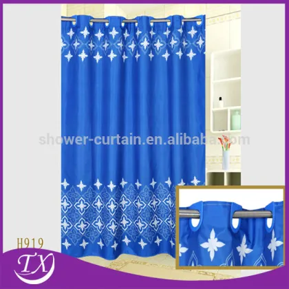 blue white star shower curtain prices